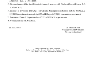 ODG Consiglio Unione del 29-07-2026