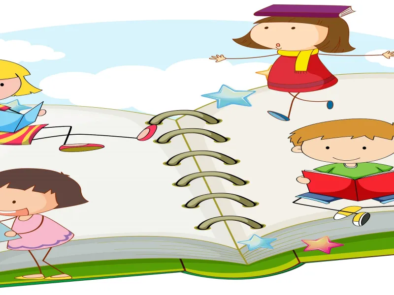 bambini che leggono libri